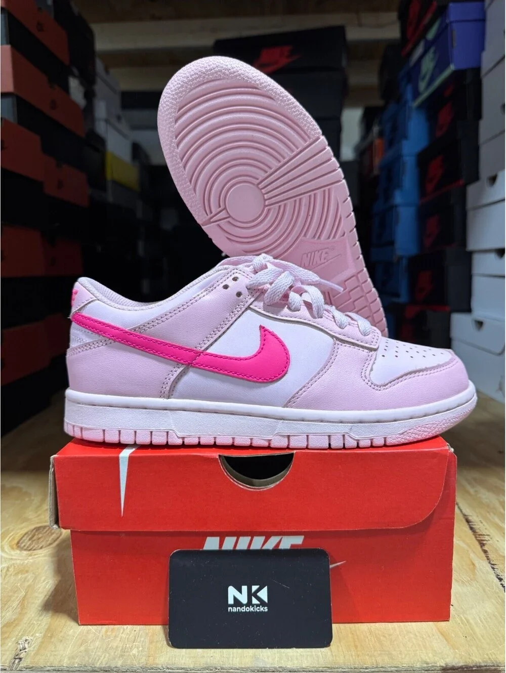 Nike Dunk Low GS 'Triple Pink' DH9765-600 BRAND NEW SIZE 6Y